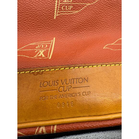 Louis Vuitton  Canvas Americas Cup 1995 Saint Tropez Drawstring Bag Red - Picture 3 of 16